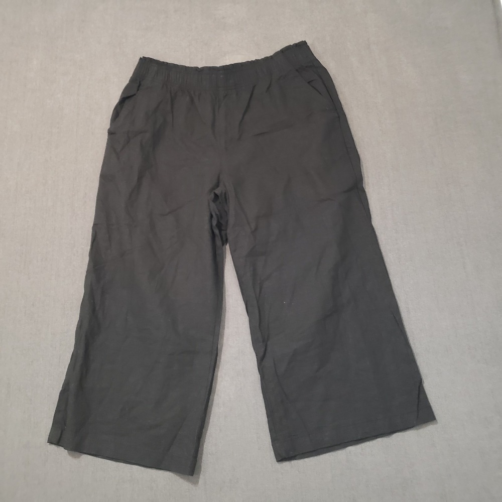 Old Navy Pants Womens‎ Size Medium Petite Black Cropped Pull On Black